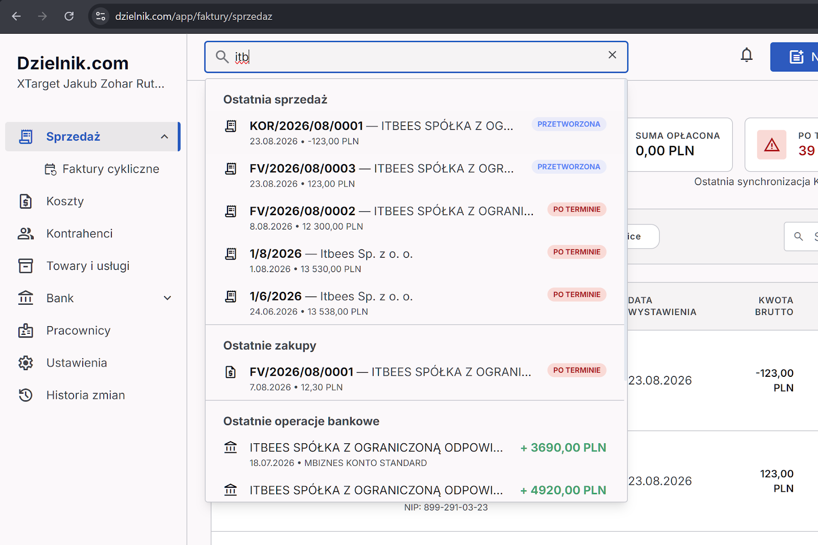 Dzielnik App Screenshot